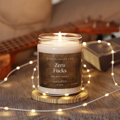 Zero Fucks 9oz Soy Candle